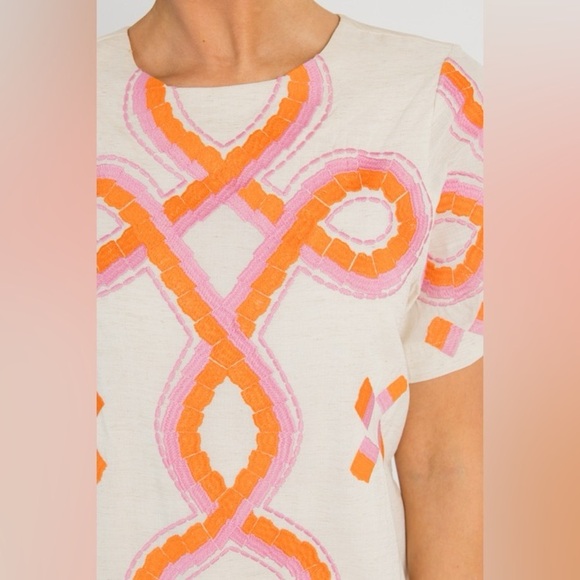 Brand new THML White and Orange Midi Dress XS - Picture 4 of 5